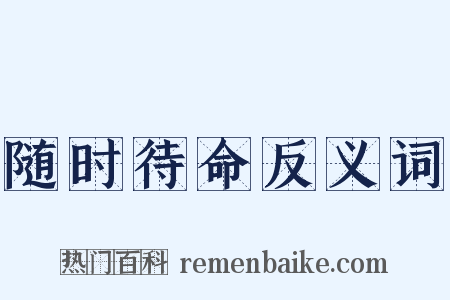 随时待命反义词是什么意思的图片